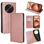 For OPPO Find X8 Ultra 5G Gloss Oil Solid Color Magnetic Leather Phone Case(Rose Gold)