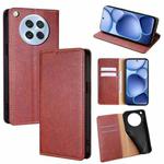 For OPPO Find X8s 5G Gloss Oil Solid Color Magnetic Leather Phone Case(Brown)