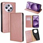 For OPPO Find X8s+ 5G Gloss Oil Solid Color Magnetic Leather Phone Case(Rose Gold)