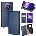 For OPPO A5 5G 2025 Global Gloss Oil Solid Color Magnetic Leather Phone Case(Blue)