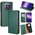 For OPPO A5 5G 2025 Global Gloss Oil Solid Color Magnetic Leather Phone Case(Green)