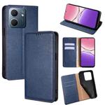 For OPPO A5x 5G Global Gloss Oil Solid Color Magnetic Leather Phone Case(Blue)