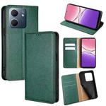 For OPPO A5x 5G Global Gloss Oil Solid Color Magnetic Leather Phone Case(Green)