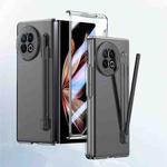 For vivo X Fold2 Integrated Skin Feel PC Phone Case with Pen / Pen Box(Transparent)