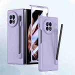 For vivo X Fold2 Integrated Skin Feel PC Phone Case with Pen / Pen Box(Purple)