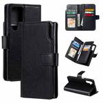 For Samsung Galaxy S24 Ultra 5G Tri-Fold 9-Card Wallets Leather Phone Case(Black)