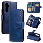 For Samsung Galaxy S24+ 5G Tri-Fold 9-Card Wallets Leather Phone Case(Blue)