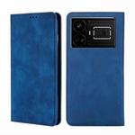 For Realme GT5 / GT5 240W Skin Feel Magnetic Leather Phone Case(Blue)