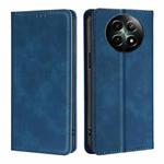 For Realme 12 5G Skin Feel Magnetic Leather Phone Case(Blue)