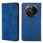 For Realme GT5 Pro 5G Skin Feel Magnetic Leather Phone Case(Blue)