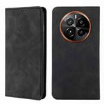 For Realme GT5 Pro 5G Skin Feel Magnetic Leather Phone Case(Black)