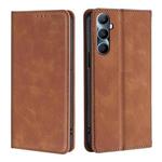 For Realme C65 4G Skin Feel Magnetic Leather Phone Case(Light Brown)