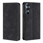 For Realme C65 4G Skin Feel Magnetic Leather Phone Case(Black)