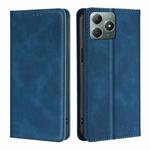 For Realme C61 4G Skin Feel Magnetic Leather Phone Case(Blue)