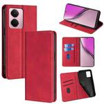For Realme P3 Pro 5G Global Skin Feel Magnetic Leather Phone Case(Red)