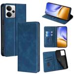 For Realme 14 5G Global Skin Feel Magnetic Leather Phone Case(Blue)
