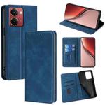 For Realme P3 Ultra 5G Skin Feel Magnetic Leather Phone Case(Blue)