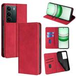 For Realme C71 4G Skin Feel Magnetic Leather Phone Case(Red)