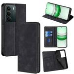 For Realme C71 4G Skin Feel Magnetic Leather Phone Case(Black)