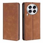 For Tecno Camon 30 Premier 5G Skin Feel Magnetic Leather Phone Case(Light Brown)