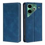 For Tecno Pova 6 Neo 4G Skin Feel Magnetic Leather Phone Case(Blue)