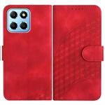 For Honor X8 5G YX0060 Elephant Head Embossed Phone Leather Case with Lanyard(Red)