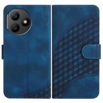 For Honor X50i+ YX0060 Elephant Head Embossed Phone Leather Case with Lanyard(Royal Blue)