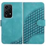 For Honor 200 Lite Global YX0060 Elephant Head Embossed Phone Leather Case with Lanyard(Light Blue)