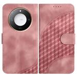 For Honor X60 / X9c Smart Elephant Head Embossed Phone Leather Case with Lanyard(Pink)