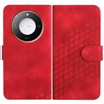 For Honor X60 / X9c Smart Elephant Head Embossed Phone Leather Case with Lanyard(Red)
