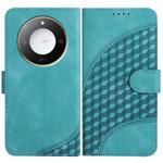 For Honor X60 / X9c Smart Elephant Head Embossed Phone Leather Case with Lanyard(Light Blue)