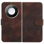 For Honor X60 / X9c Smart Elephant Head Embossed Phone Leather Case with Lanyard(Coffee)