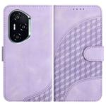 For Honor 400 Elephant Head Embossed Phone Leather Case with Lanyard(Light Purple)