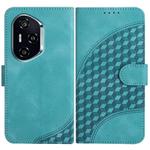 For Honor 400 Elephant Head Embossed Phone Leather Case with Lanyard(Light Blue)