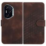 For Honor 400 Elephant Head Embossed Phone Leather Case with Lanyard(Coffee)