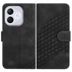 For Honor 400 Lite Elephant Head Embossed Phone Leather Case with Lanyard(Black)