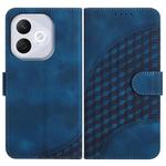 For Honor 400 Lite Global Elephant Head Embossed Phone Leather Case with Lanyard(Royal Blue)