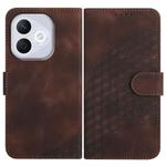 For Honor 400 Lite Global Elephant Head Embossed Phone Leather Case with Lanyard(Coffee)