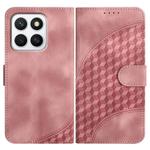 For Honor X8c 4G Elephant Head Embossed Phone Leather Case with Lanyard(Pink)