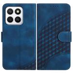 For Honor X8c 4G Elephant Head Embossed Phone Leather Case with Lanyard(Royal Blue)