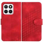 For Honor X8c 4G Elephant Head Embossed Phone Leather Case with Lanyard(Red)