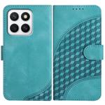 For Honor X8c 4G Elephant Head Embossed Phone Leather Case with Lanyard(Light Blue)