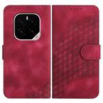 For Honor GT Pro Elephant Head Embossed Phone Leather Case with Lanyard(Rose Red)