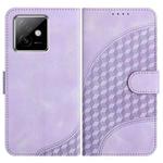 For Honor X60 GT Elephant Head Embossed Phone Leather Case with Lanyard(Light Purple)
