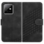 For Honor X60 GT Elephant Head Embossed Phone Leather Case with Lanyard(Black)