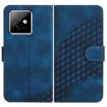 For Honor X60 GT Elephant Head Embossed Phone Leather Case with Lanyard(Royal Blue)