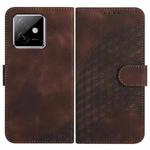 For Honor X60 GT Elephant Head Embossed Phone Leather Case with Lanyard(Coffee)
