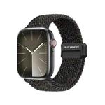 For Apple Watch SE 2023 44mm DUX DUCIS Mixture Pro Series Magnetic Buckle Nylon Braid Watch Band(Black Unity)