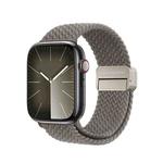For Apple Watch SE 2023 44mm DUX DUCIS Mixture Pro Series Magnetic Buckle Nylon Braid Watch Band(Clay)