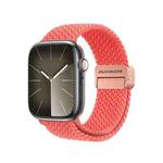 For Apple Watch SE 2023 44mm DUX DUCIS Mixture Pro Series Magnetic Buckle Nylon Braid Watch Band(Guava)